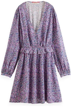 Scotch&Soda Wrapped Short Dress Rosaria Purple