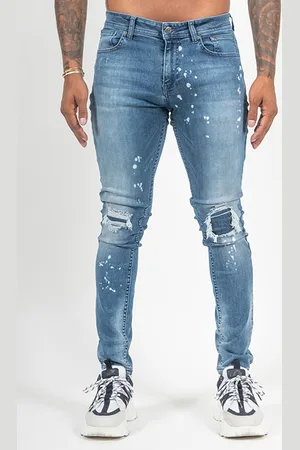 Malelions Ripped - Repaired Jeans Light Blue