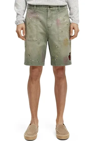 Scotch&Soda Fave - Worked-out Garment-dyed Twill Short Army