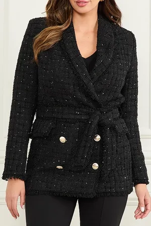 Guess GUESS Marika Belted Cover Jet Black Multi