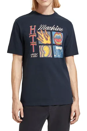 Scotch&Soda Regular-fit Front Artwork T-shirt In Organic Cotton Night