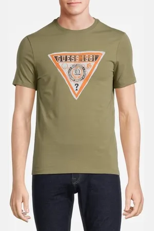 Guess GUESS Ss Cn Triangle Print Army Olive