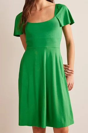Boden Square Neck Jersey Mini Dress Rolling Hills