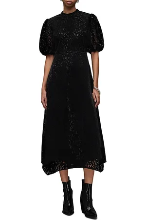 AllSaints Camila Lace Dress Black