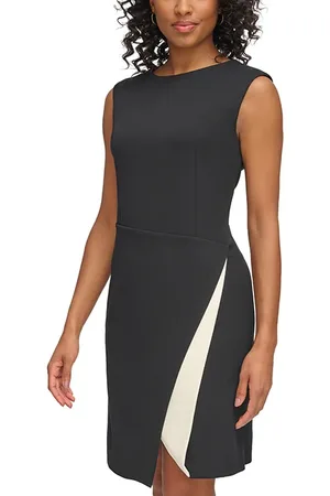 DKNY S/l Crew Neck With F Blk/eggshell