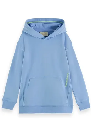 Scotch&Soda Oversized-fit Classic Hoodie In Organic Cotton Cornflower