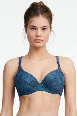 Femilet Sw Bra Tshirt Blue Plams
