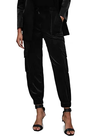 AllSaints Frieda Velvet Trouse Black