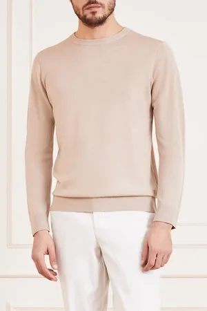 Guess GUESS Merino Wool Essentia Neutral Sweater Sand