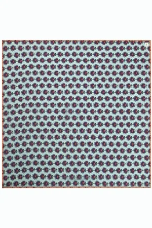 POM Amsterdam Shawl - Flower Aqua Blue