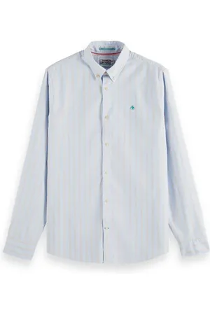 Scotch&Soda Essentials Striped Organic Cotton Oxford Shirt Combo B
