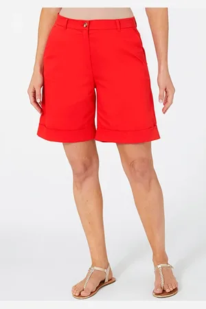 Elena Miro Gabardine Short Trousers Red