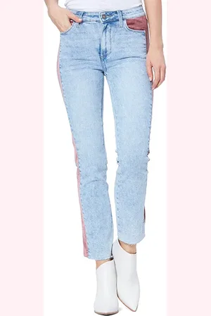 Paige Cindy Raw Hem Indigo Velvet Rose