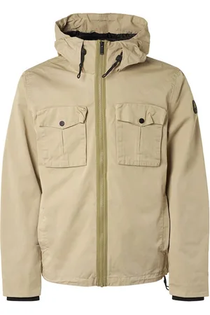 No Excess Jacket Short Fit Hooded Sand