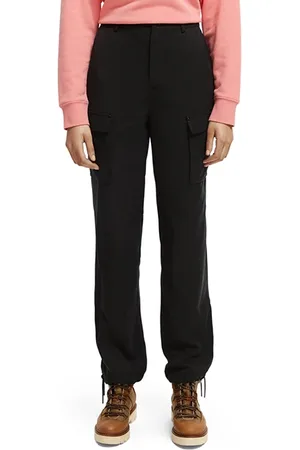 Scotch&Soda Lara - High Rise Straight Leg Cargo Black