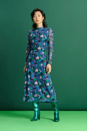 POM Amsterdam Dress - Brushwork Lilac Slim