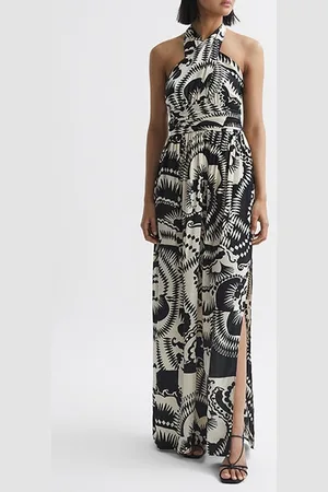 Reiss Hallie-mono Maxi Dress Black/white