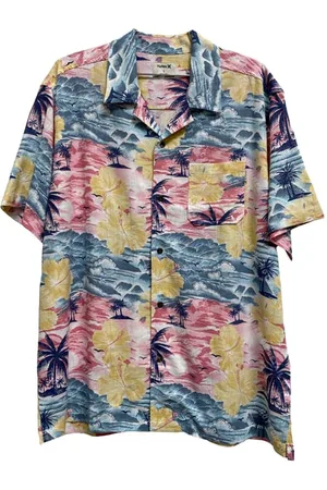 Hurley Linen Rincon Camp Short Sleeve True Rose