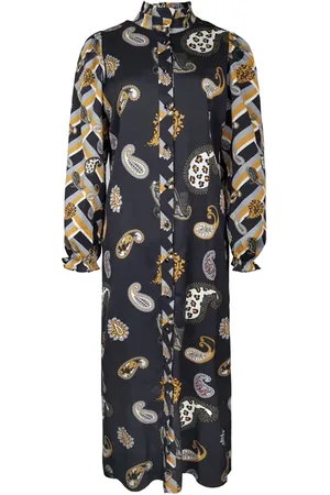 MUCHO GUSTO Dress Mainz Black With Paisley