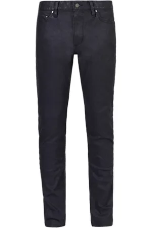 John Varvatos Slim Fit Garment Washed Jean With Zip Fl Twilight Blue