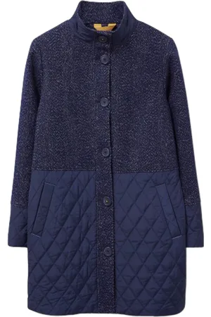 White Stuff Karla Tweed Wool Mix Coat Navy