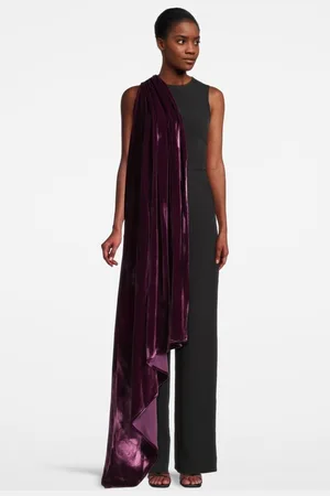Marcell Von Berlin Women‘s Loose-fit Overall With Front Draping Detail Black