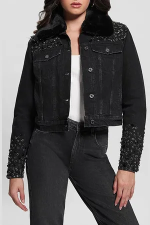 Guess GUESS Doria Shearling Jacket Craters Stones