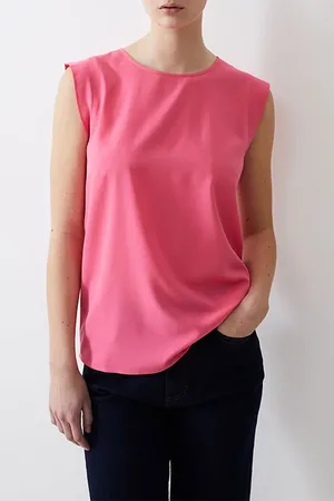 French Connection S/s Crepe Light Tank Top Camellia