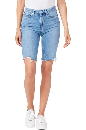 Paige Robbie Hr Long Short Raw Hem Rossi Dist Disheveled Hem