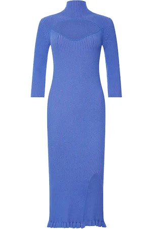 French Connection Mathilda Knit Cut Out Dress Ultramar-paradi Blue