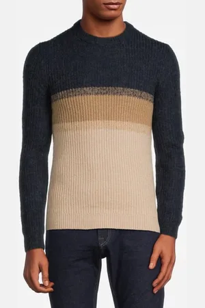 Reiss Ls Sweater Navy/camel
