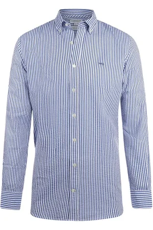 McGregor Seersucker Stripe Shirt Navy