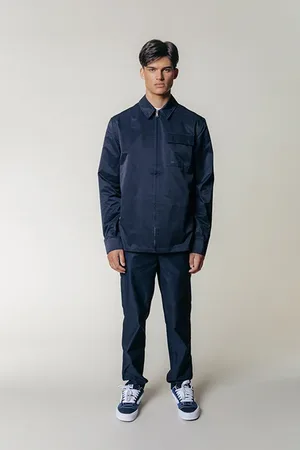 Colourful rebel Luke Zip Shirt Deepest Blue
