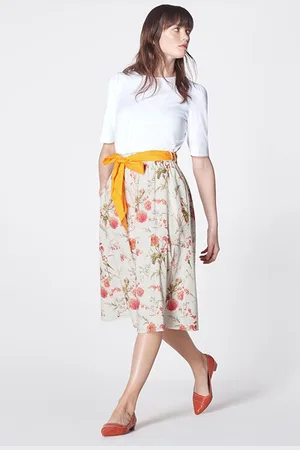 LK Bennett Rosey Midi Skirt White