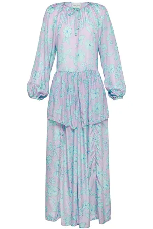 FORTE FORTE Forte Forte "true Colors" Print Habotai Silk Dress Mojito