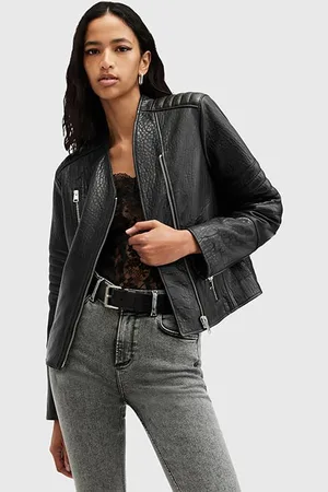 AllSaints Cawley Biker Black