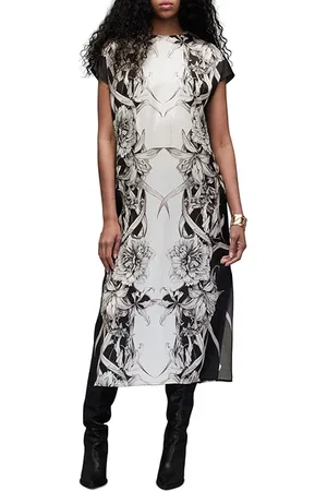 AllSaints Etta Pattie Dress Ecru White