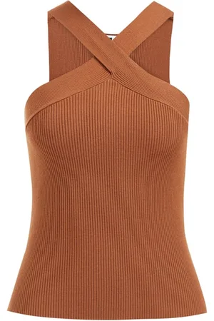 WE Fashion Knitted Pullover Caramel