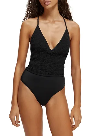 Scotch&Soda Smocked Detailed Swimsuit Black