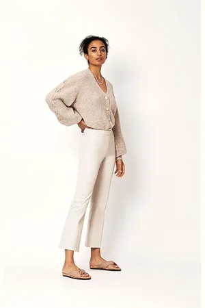 Dante 6 Tyson Flare Leather Pants Sandshell