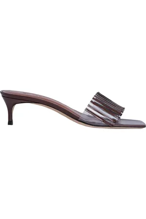By Far Mei Dark Brown Semi Patent Leather