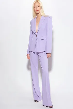 Pinko Hulka Pantalone Crepe Stretch Lilac Dark Sorbet
