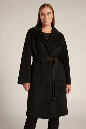 Elena Miro Double Fabric Coat Black