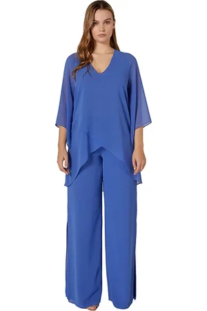 Elena Miro Trouser Suit With Tunic Blue