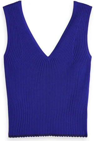 Scotch&Soda Tie Back Knitted Tank Electric Blue