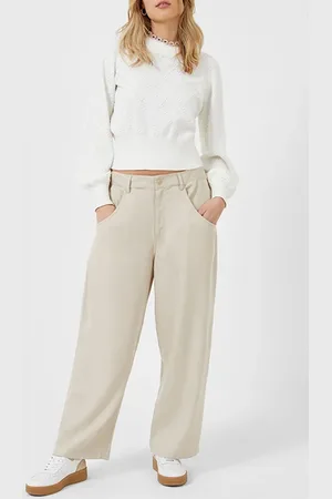 French Connection Celia Kuger Tencel Trouser Wild Wheat