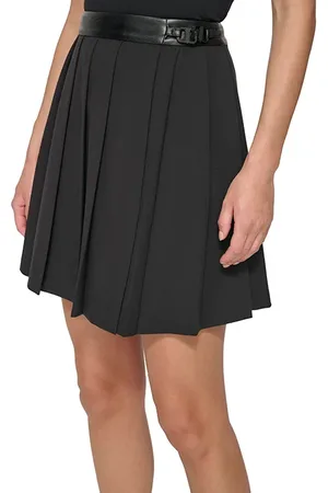 DKNY Pleated Mini Skirt Black