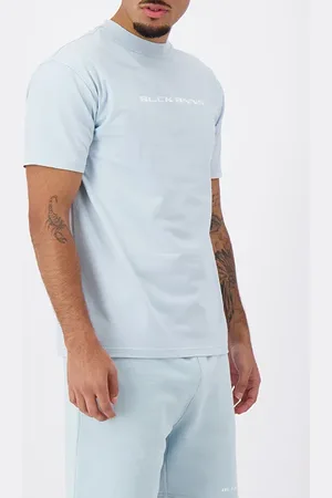 Black Bananas Cursive Script Tee Ice Blue