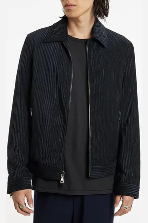 John Varvatos Slim Fit Zip Front Jacket With Zip Hip P Navy