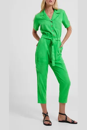 French Connection Elkie Twill Boiler Suit Green